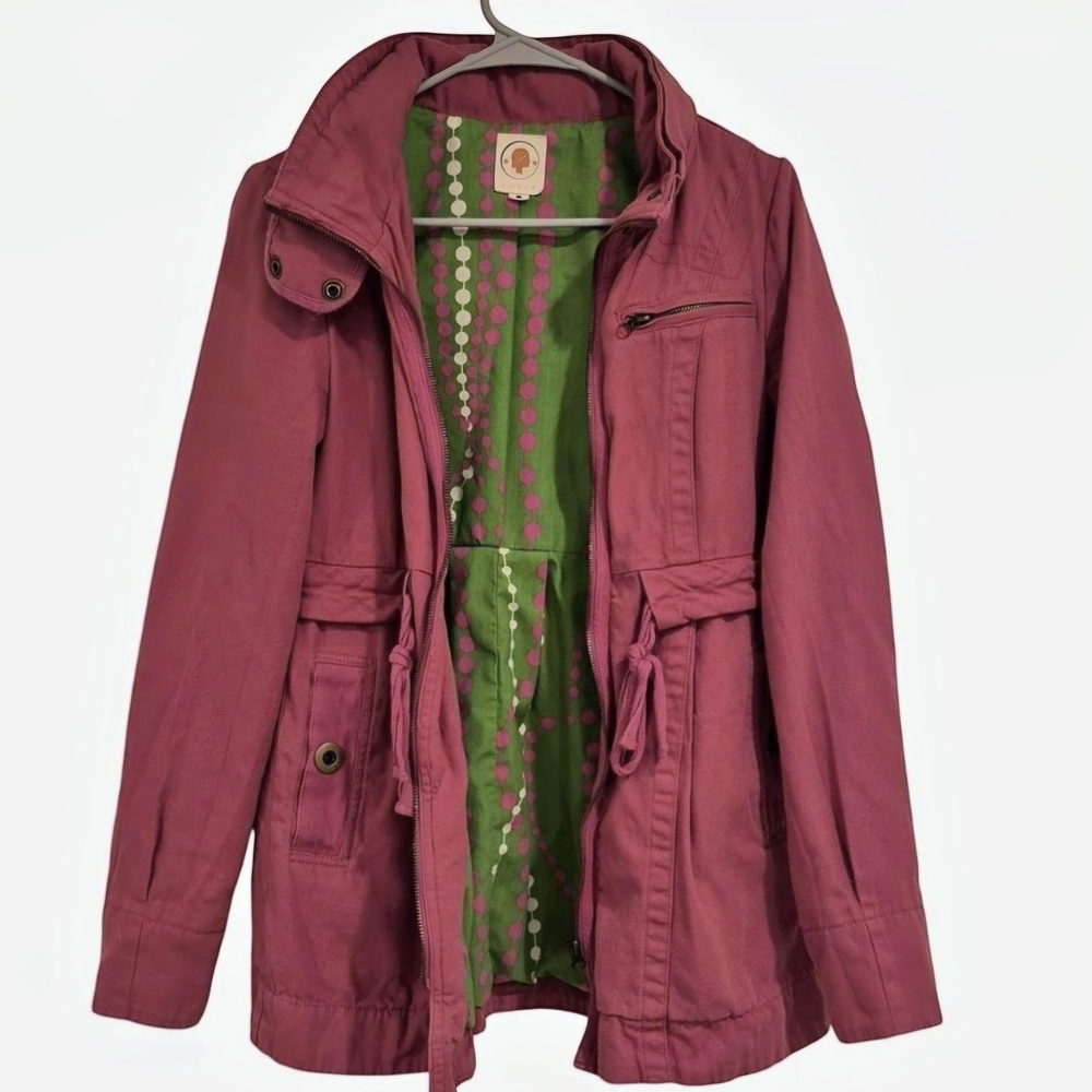 Tulle Pink Jacket with Green Lining